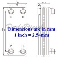 B3-32DW 20 Plate Heat Exchanger Double Wall Potable Water