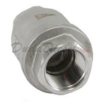 WOG1000 SUS304 Vertical Check Valve 1/2' NPT Front View